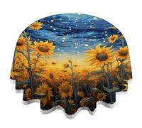 JXDXHCW Nappe ronde à bords en dentelle de 152,4 cm, tissu polyester avec bordure en dentelle élégante, épaisseur de 0,5 mm, lavable et infroissable