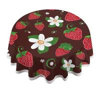 JXDXHCW Nappe ronde avec bord en dentelle de 152,4 cm, tissu en polyester avec bordure en dentelle élégante, épaisseur de 0,5 mm, lavable et infroissable