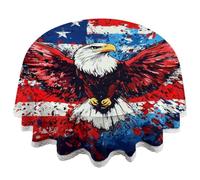 JXDXHCW Nappe ronde avec bord en dentelle de 152,4 cm, tissu polyester avec bordure en dentelle élégante, épaisseur de 0,5 mm, lavable et infroissable