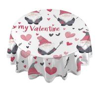 JXDXHCW Nappe ronde avec bord en dentelle de 152,4 cm, tissu polyester avec bordure en dentelle élégante, épaisseur de 0,5 mm, lavable et infroissable