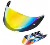 JXDYY Visière Casque Moto pour AGV K1 /K1S /K3SV /K5S, Anti-UV Visière Intégrale, Lentille Casque de Bouclier Vent Moto,Normal-D Gradient Gold