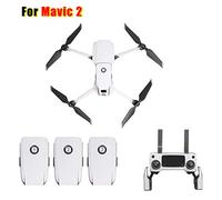 jxe Autocollants en Fibre de Carbone pour Le Corps de la Batterie, télécommande, Jeu Complet d'autocollants pour DJI Mavic 2 Zoom - Blanc