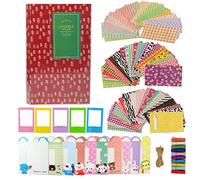 Jxe Bundle Kit d'accessoires 6 en 1 pour Appareil Photo Fujifilm Instax Mini 9/8 (Arbre Album, Autocollant, Cadre en Plastique, à Suspendre au Mur d'animaux Images, Clips avec Ficelle)
