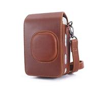 JXE Étui de protection en cuir synthétique pour appareil photo Fujifilm Instax Mini Liplay Marron
