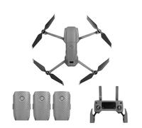 Jxe Kit Complet de Stickers en Fibre de Carbone et boîtier de Batterie pour DJI Mavic 2 Zoom Argenté