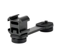 JXE Triple Cold Shoe Mounts Plate Microphone LED Video Light Extension Bracket Microphone Stand Rig Bracket for Zhiyun Smooth 4/Smooth Q/DJI OSMO Mobile 2/Feiyu Vimble 2 Gimbal Stabilizer