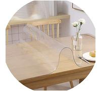 JXFS Nappe Cristal Transparente Rectangulaire Film De Protection en,PVC MatéRiel,Convient pour Salle à Manger,Salon Et Le Bureau,éTanche RéSistant à l'usure Isolation