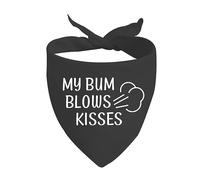 JXGZSO 1 bandana amusant pour chien grossier avec inscription « My Bum Blows Kisses » - Cadeau pour animal domestique