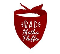 JXGZSO 1 bandana amusant pour chien - Motif Motha et inscription « Handsome/Bad Motha »