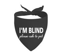 JXGZSO 1 bandana pour chien aveugle avec inscription « I'm Blind Dog » (Blind Ask to pet D)