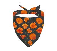 JXGZSO 1 bandana pour chien motif coquelicot californien avec motif coquelicots dorés - Cadeau idéal pour les amateurs de coquelicots (Golden Poppies B Dog)