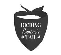 JXGZSO 1 bandana pour chien sans cancer qui donne un coup de pied à la queue du cancer pour survivant du cancer (chien queue de cancer)