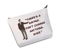 JXGZSO Citation Monk TV Show Inspired Gift There's a Saying Don't Change Anything Ever Cosmétiques Bag, Acier Inoxydable, Changez Tout Le Sac