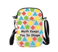 JXGZSO Sac à bandoulière en forme de mathématiques, cadeau pour amoureux des mathématiques, cadeau de professeur de mathématiques, Sac en forme de mathématiques, small