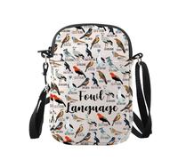JXGZSO Sac à bandoulière en forme de volaille pour observer les oiseaux - Cadeau idéal pour les amateurs de canard, Sac de langue Fowl, small
