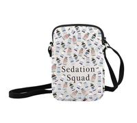 JXGZSO Sac à bandoulière inspiré de la médecine - Motif médical amusant - Cadeau d'anesthésiste, Sédation Squad, small