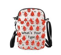 JXGZSO Sac à bandoulière pour groupe sanguin Cadeau pour les donneurs de sang Quel est votre type Sac cadeau hématologie, Sac de groupe sanguin, small