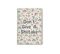 JXGZSO Sac de passeport amusant en forme de champignon avec inscription « Don't Give A Shiitake » - Cadeau végétarien pour les amateurs de champignons, Shiitake Pb UK, 1, Sac passeport