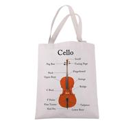 JXGZSO Sac fourre-tout anatomique pour violoncelle - Cadeau pour les amateurs de violoncelle - Cadeau pour professeur de musique - Cadeau pour violoncelle, Sac fourre-tout Anatomy pour violoncelle,