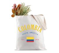 JXGZSO Sac fourre-tout humoristique avec drapeau colombien - Amérique du Sud - Est 1810 - Cadeau souvenir, Colombia South Tote, One Size