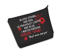 JXGZSO Trousse de maquillage avec citations d'horreur (français non garanti), Blood Stains Are Red B