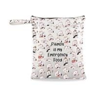 JXGZSO Trousse de maquillage fantaisie inspirée de l'anime Paimon is my Emergency Food Traveller Cadeau pour les amateurs d'anime, Paimon Sac d'épicerie