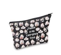 JXGZSO Trousse de maquillage fantaisie inspirée de l'anime Paimon is my Emergency Food Traveller Cadeau pour les amateurs d'anime, Paimon Sac Noir