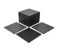 jxgzyy Lot de 30 ferrures de sol de garage - 40 x 40 x 18 mm - Standard industriel - Structure double face antidérapante - Pour garages, caves, ateliers, noirs