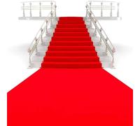 jxgzyy Tapis de couloir rouge - 1 x 10 m - 2,2 mm d'épaisseur - Antidérapant - Rouge VIP - Pour fête de mariage