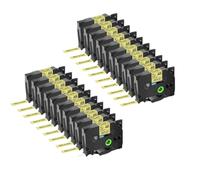 JXHDWYTYO 50PK 231 Rubans Noir sur Blanc compatibles avec Le Remplacement de l'étiqueteuse Compatible avec Ruban d'étiquettes TZE 631 Tze 931 TZE531(Black on Gold)