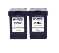 JXHDWYTYO Cartouche à Encre Compatible 650xl Compatible avec 650 XL Fonctionne avec Deskjet 1015 1515 2515 2545 2645 3515 3545 4515 4645 Printers(2BK)