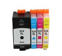 JXHDWYTYO Cartouche d'encre Compatible avec Officejet 8120E 8124E 8125E 8132E 8130E 8135E imprimante 924 924 XL 924XL(1SET BK C M Y)