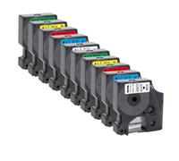 JXHDWYTYO Étiquettes 12 mm compatibles avec l'étiqueteuse D1 LabelManager LM160 210D 280 360D(10PK 5Mixed Colors)