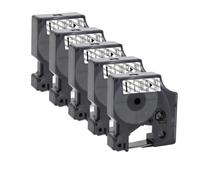 JXHDWYTYO Étiquettes 12 mm compatibles avec l'étiqueteuse D1 LabelManager LM160 210D 280 360D(5PK Black on Clear)