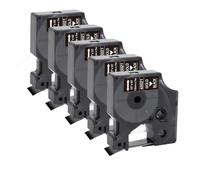 JXHDWYTYO Étiquettes 12 mm compatibles avec l'étiqueteuse D1 LabelManager LM160 210D 280 360D(5PK White on Black)