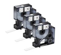 JXHDWYTYO Étiquettes en Nylon Flexibles, Ruban de 12mm, Compatible avec l'imprimante A18488 A18490 S0718100 S0718080 Compatible avec numéro de pièce 1000 5200(3PK Black on White)