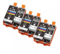 JXHDWYTYO La Cartouche à Encre Compatible Compatible avec Les imprimantes Fonctionne avec PGI35 CLI36 CLI-36 CLI 36 et IP100B IP100 IP100 260 320(3SET)