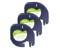 JXHDWYTYO Lot de 3 Rubans d'étiquettes de 12 mm compatibles avec LT 16952 A91331 A91330 Ruban en Plastique de à Utiliser avec Plus LT100H(3PK White(Paper))
