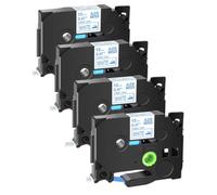 JXHDWYTYO Lot de 5 10 Rubans d'étiquettes de Rechange TZ FA231 TZe-FA231 TZe-FA3R compatibles avec Les imprimantes d'étiquettes en Tissu(4PK Blue on White)