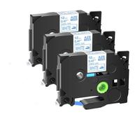 JXHDWYTYO Lot de 5 10 Rubans d'étiquettes de Rechange TZ FA231 TZe-FA231 TZe-FA3R compatibles avec Les imprimantes d'étiquettes en Tissu(3PK Blue on White)