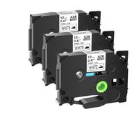 JXHDWYTYO Lot de 5 10 Rubans d'étiquettes de Rechange TZ FA231 TZe-FA231 TZe-FA3R compatibles avec Les imprimantes d'étiquettes en Tissu(3PK Black on White)
