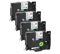 JXHDWYTYO Lot de 5 10 Rubans d'étiquettes de Rechange TZ FA231 TZe-FA231 TZe-FA3R compatibles avec Les imprimantes d'étiquettes en Tissu(4PK Black on White)