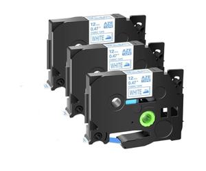 JXHDWYTYO Lot de 5 10 Rubans d'étiquettes de Rechange TZ FA231 TZe-FA231 TZe-FA3R compatibles avec Les imprimantes d'étiquettes en Tissu(3PK Blue on White)
