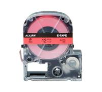 JXHDWYTYO Ruban d'étiquettes, 5 Paquets, 9mm, 12mm, 24mm, Compatible avec LW 600P LW 1000P Compatible avec AS24KW AS9KW, Noir sur Blanc(5PK Black on Red)