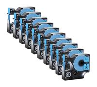 JXHDWYTYO Ruban d'étiquettes Standard D1, 12mm, Compatible avec LabelManager 100 250 imprimante r A45013 45010 45020, 5 pièces, 10 pièces(10PK Black on Blue)