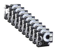 JXHDWYTYO Ruban d'étiquettes Standard D1, 12mm, Compatible avec LabelManager 100 250 imprimante r A45013 45010 45020, 5 pièces, 10 pièces(10PK Black on Clear)