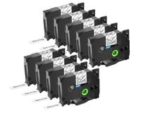 JXHDWYTYO Ruban d'étiquettes TZe 231 Noir sur Blanc, 9 pièces, 12mm, Compatible avec Le Fabricant d'étiquettes TZe335 S131 Fx231 PTH110 D210(Flexible BK on CL)