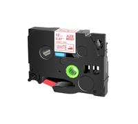 JXHDWYTYO Ruban thermocollant en Tissu 12mm, 1 pièce, Compatible avec Les Fournitures d'imprimante TZe-FA231 TZe-FA3 TZ-FA3R, Utilisation avec Fabricant d'étiquettes PT-D450 PT-110(Red on White)