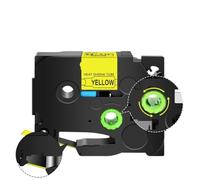 JXHDWYTYO Ruban thermorétractable 6/9/12/18/24mm, Compatible avec Les Fournitures d'imprimante HSE-211 24 221 231 621(18mm Black on Yellow)
