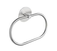 JXINLODGEG Porte-serviettes autocollant pour salle de bain, cuisine - En acier inoxydable SUS 304 - Argenté